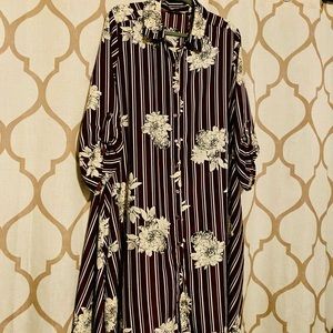 Burgundy Floral dress